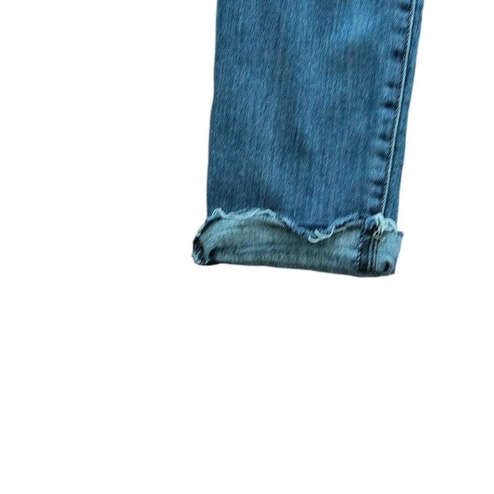 Maurices Women's High Rise Blue Jeans with Pink Floral Denim Design Size 5/6 - Picture 6 of 6